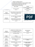 COMPUTER SCIENCE 2nd Sem Exam Timetable