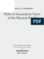 Anderson Philo of Alexandrias Viewes of The Physical World WUNT 9783161506406