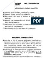 Business Combination and Consolidated Financial Statements