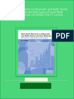 Rare Earth Elements in Ultramafic and Mafic Rocks and Their Minerals Main Types of Rocks Rock Forming Minerals 1st Edition Felix P. Lesnov