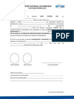 08-Carta de Aceptacion de Cargo de Autoridades Del Partido - Comite Departamental