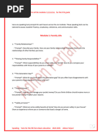 Speaking Test For All The Modules 9 TH Form