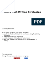 Using Post Writing Strategies