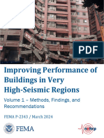 Fema - P 2343 Improving Performance of Buildings in Very High Seismic Regions Volume 1