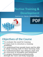 Effective Training Development