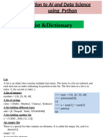 List & Dictionary Python