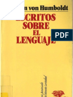 Humboldt, Wilhelm Von - Escritos Sobre El Lenguaje