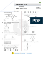 IUPAC Nomenclature - DPP 01 (Of Lec 03) - Arjuna JEE 2025