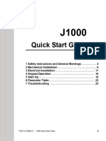 Yaskawa J1000 QUICK START GUIDE