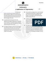 Some Applications of Trigonometry - DPP - SPARTANS BATCH