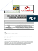 Method Statement For Pouring of Concrete