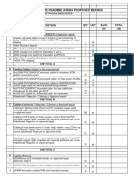 Tender Bill For Proposed Dennis Osadebe