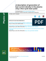 Analytical Description of Generation of The Residual Current Density in The Plasma Produced by A Few-Cycle Laser Pulse