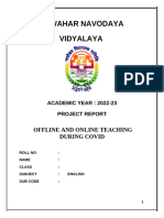 Offline and Online Teaching During Covid