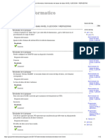 Administrador de Bases de Datos NIVEL 3 LECCION 1 REPUESTAS