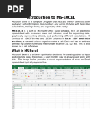 Introduction To MS-Excel