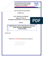 Réalisation D'une Plateforme Ultrason Pour Diverses Applications Industrielles - ALMATROUCH Abdelhafid