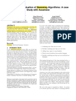 Analysis and Evaluation of Stemming Algorithms A Case Study With Assamese