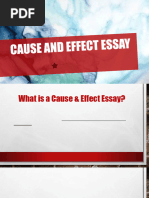 What Is Cause - Effect Essay