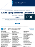 Acute Lymphoblastic Leukemia: NCCN Clinical Practice Guidelines in Oncology (NCCN Guidelines)