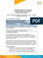 Unidad 1 - Paso 2 Análisis y Definición Del Problema