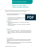 16 Technology and The Marketing Mix - Sample Answers To Short Answer and Data Response Question 2