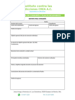 Reporte Final de Consejería y Plan de Seguimiento