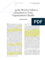 Fighting The War For Talent Is Hazardous To Your Organization's Health