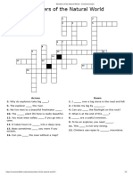 Wonders of The Natural World - Crossword Labs