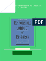 Responsible Conduct of Research 3rd Edition Adil E. Shamoo 2024 Scribd Download