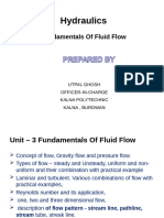 Unit - 3 Fundamentals of Fluid Flow