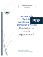 Incidence de Numérique Sur La: L'évolution Profession D'avocat