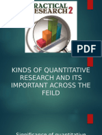 Kinds of Quantitative Research and Its Important Across The Feild