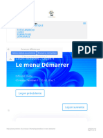 Leçon 4 - Le Menu Démarrer de Windows - Présentation Et Utilisation