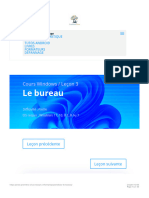 Leçon 3 - Le Bureau de Windows - Cours D'informatique Premiers Clics