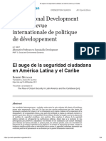 El Auge de La Seguridad Ciudadana en América Latina y El Caribe