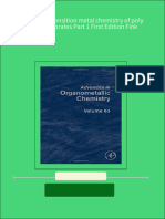 PDF The Organotransition Metal Chemistry of Poly Pyrazolyl Borates Part 1 First Edition Fink Download