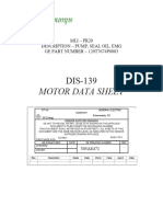 Motor Data Sheet: MLI PR20 Description Pump, L Oil, Ge Part Number