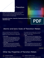 Introduction To Transition Metals