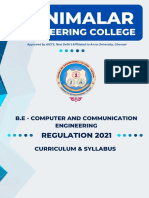 B.E. CCE-Curriculum & Syllabus