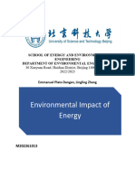 Environmental Impact of Energy M20226101