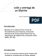 Tema 14, Recepción y Entrega de Distrito