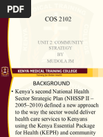 Community Strategy KMTC Notes