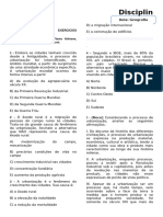 Folha de EXERCICIOS Part 2 - URBANIZAÇÃO 3 TURMAS