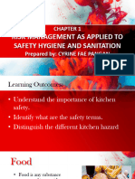 Safety Hygiene and Sanitation Module 1