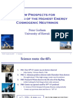 Peter Gorham - New Prospects For Detection of The Highest Energy Cosmogenic Neutrinos