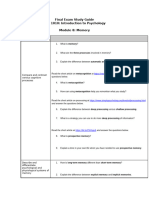 PSY 1010 Final Exam Study Guide