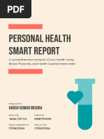 Personal Health Smart Report: Harsh Kumar Mishra