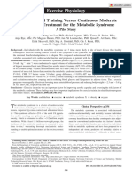 Aerobic Interval Training Versus Continuous Moderate Exercise As A Treatment For The Metabolic