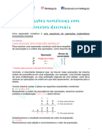 Lista 22 - Expressões Numéricas Com Números Decimais